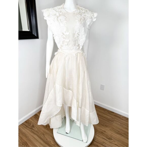 Zimmermann Tama Asymmetric Sequin-Embroidered Gown Size 3 / US 10 - Picture 9 of 15